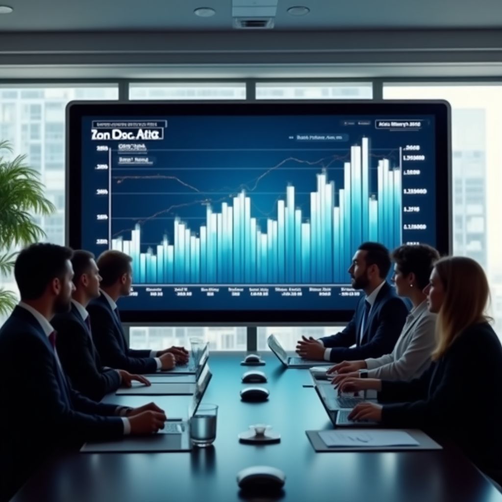 Personas en una reunión de negocios analizando gráficos